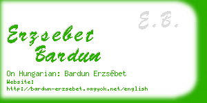 erzsebet bardun business card